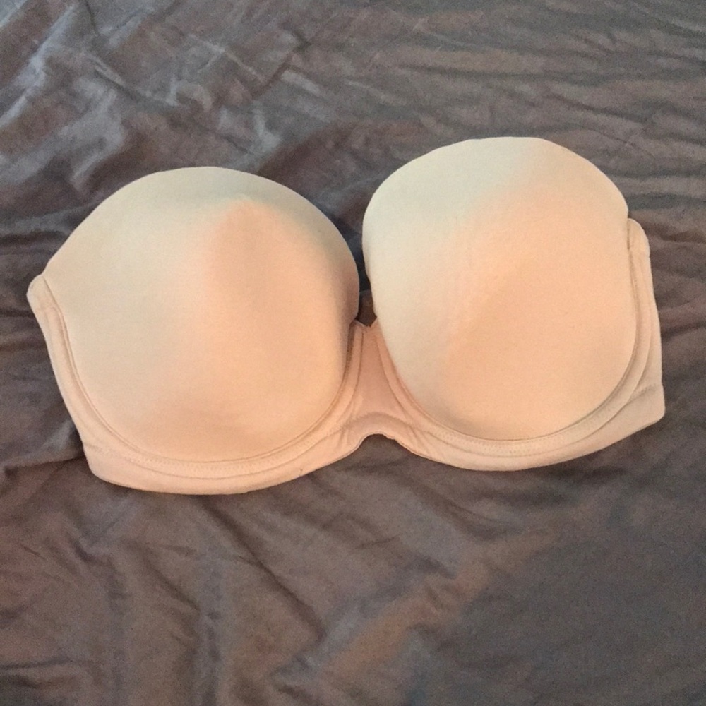 Nordstrom tan strapless bra, 32 G
